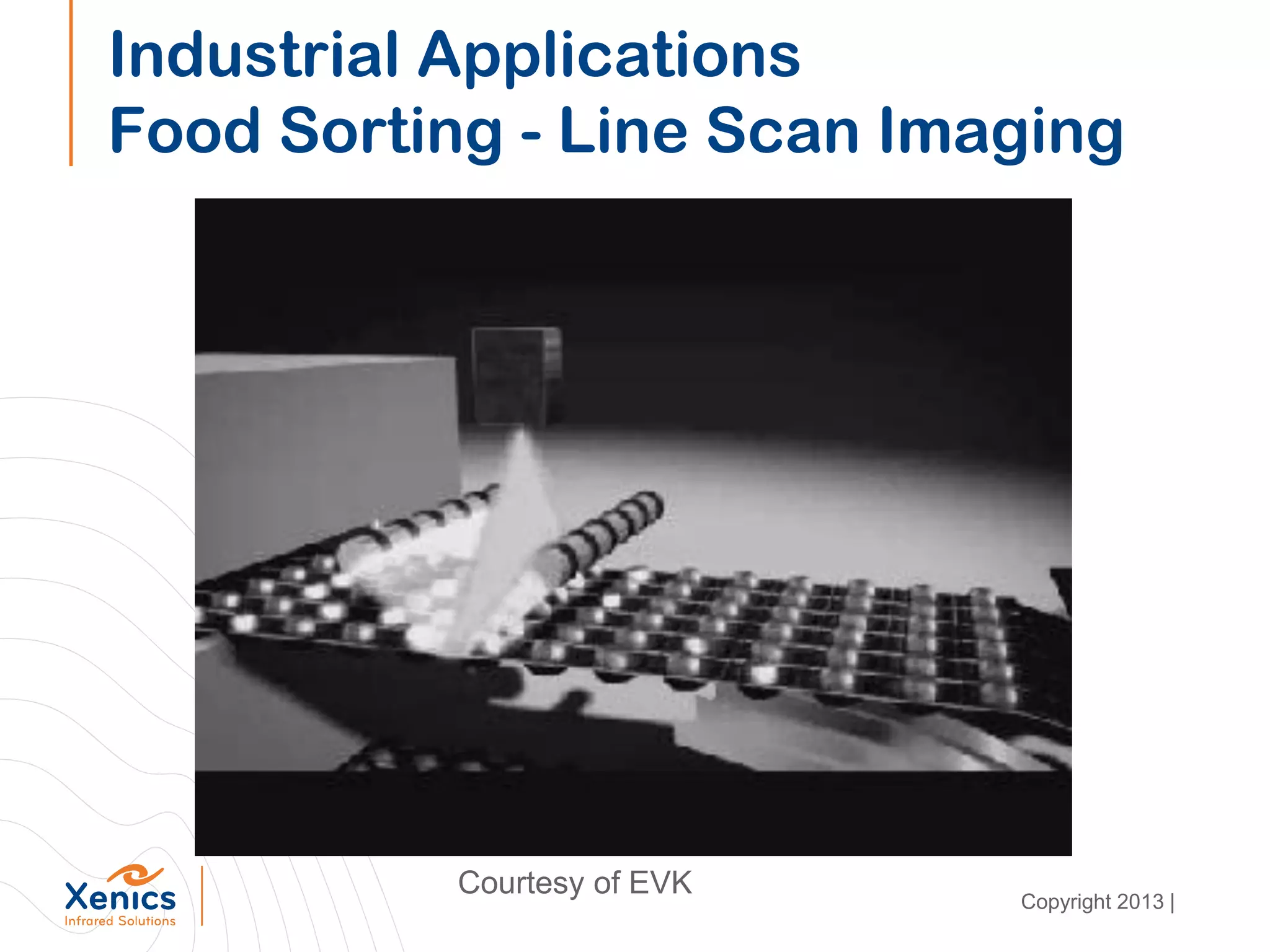 Industrial Applications
Food Sorting - Line Scan Imaging
Courtesy of EVK Copyright 2013 |
 