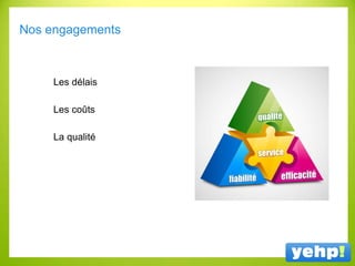 Nos engagements
Les délais
Les coûts
La qualité
 