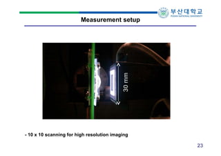 Measurement setup

- 10 x 10 scanning for high resolution imaging

23

 