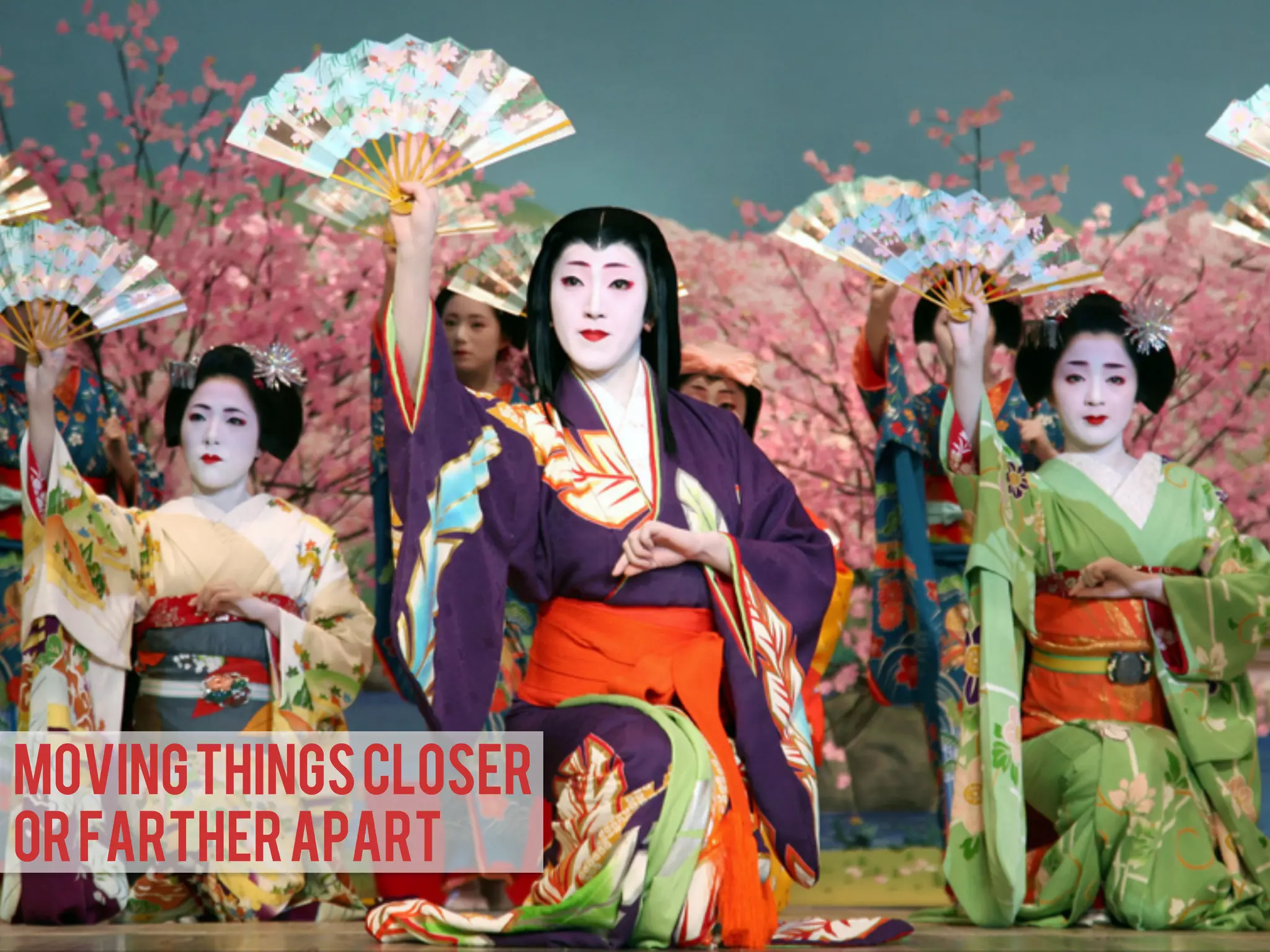 moving things closer
or farther apart
 