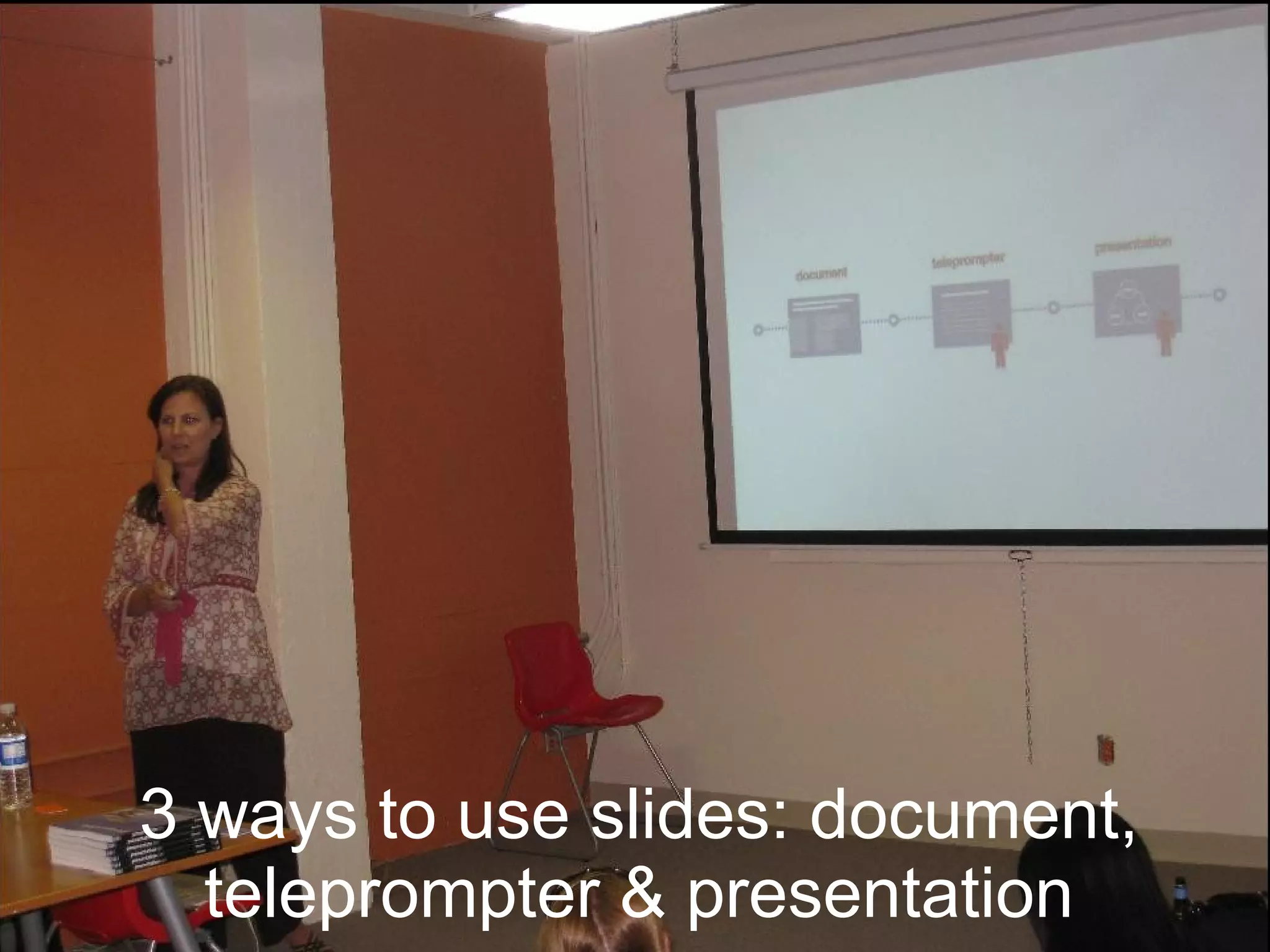 3 ways to use slides: document, teleprompter & presentation 