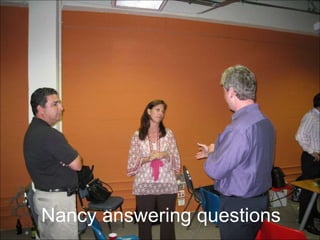 Nancy answering questions 