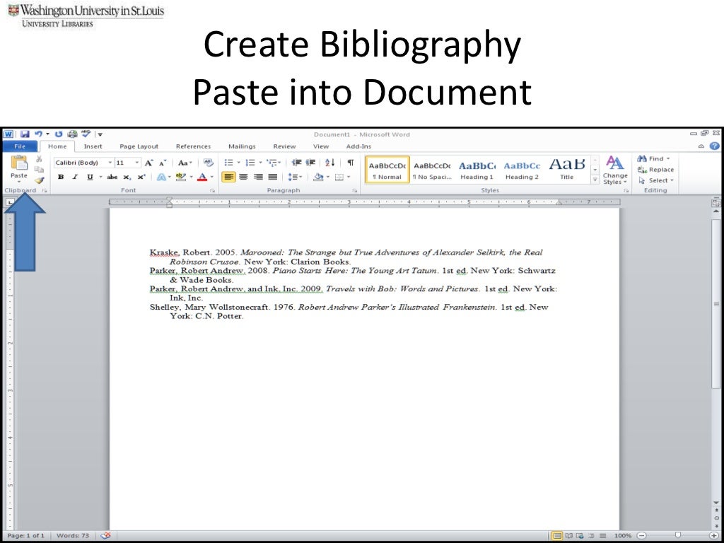 Create a Bibliography with Zotero