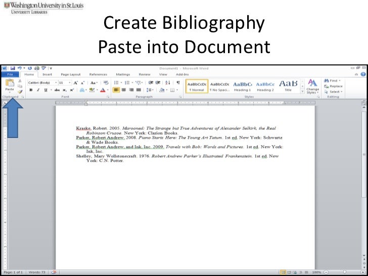 Create a bibliography with Zotero