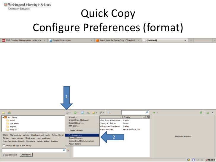 Create a bibliography with Zotero