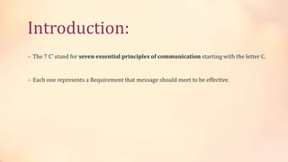7 c's of effect communication | PPTX