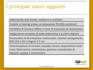 I principali valori aggiunti




               www.gpdati.com
 