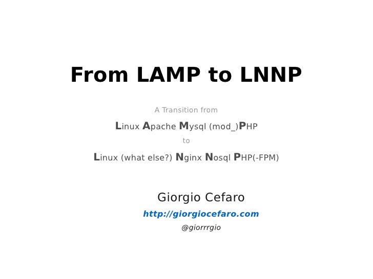 From Lamp To Lnnp
