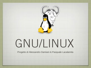 GNU/LINUX
Progetto di Alessandro Damiani & Pasquale Lacalamita
 