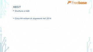 ABOUT
• Struttura a nodi
• Circa 44 milioni di argomenti nel 2014
 
