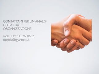 CONTATTAMI PER UN’ANALISI
DELLATUA
ORGANIZZAZIONE
mob. +39 333 2600662
rossella@rgiannotti.it
 