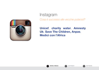 SOFTWARECOPYRIGHTSOCIAL VISUALI
Unicef, charity water, Amnesty
Uk, Save The Children, Anpas,
Medici con l’Africa
Instagram
Cosa è successo alle vecchie polaroid?
 