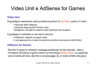 Presentazione M9 Google AdSense & AdWords