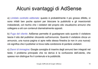 Presentazione M9 Google AdSense & AdWords