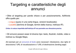 Presentazione M9 Google AdSense & AdWords