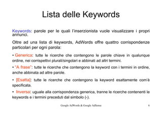 Presentazione M9 Google AdSense & AdWords