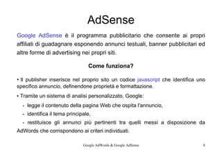 Presentazione M9 Google AdSense & AdWords