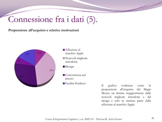 Gli ultimi due task sono stati adoperati per la misurazione dell’efficienza attraverso il rilevamento del tempo impiegato per portare a termine il compito.Compilazione del questionario:Modalità di autosomministrazione.