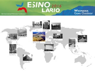2006 Harvard University
2012 George Washington
University
2009 Centro Cultural San
Martín, Buenos Aires
2015Vasconcelos
Library, Mexico City
2008 Bibliotheca
Alexandrina, Egypt
2011 Haifa Auditorium
Complex, Israel
2013 Hong Kong
Polytechnic University
2007Youth CenterTaipei
2016The entire village of Esino Lario,
Lake Como area, Italy
2014 Barbican Centre in
London
2010 Polish Baltic
Philharmonic, Gdańsk
2005Youth Hostel
Frankfurt, Germany
 