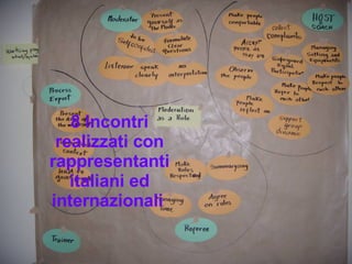 8 Incontri realizzati con rappresentanti italiani ed internazionali   