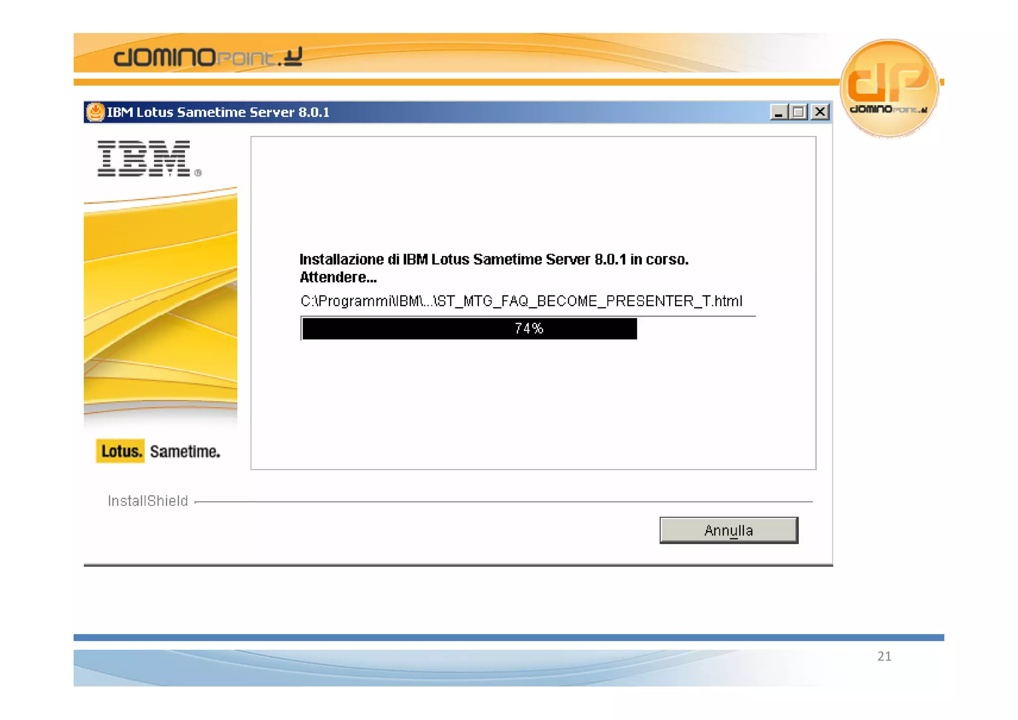 Sametime 8.x configurarlo ed installarlo