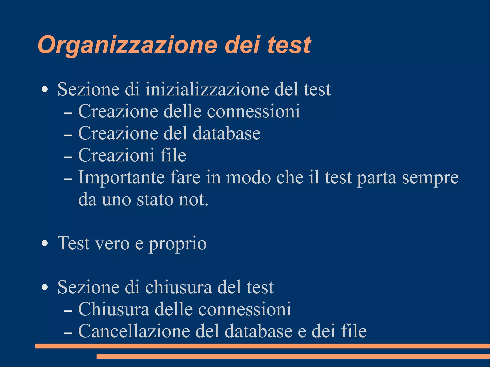Presentazione Testing automatizzato