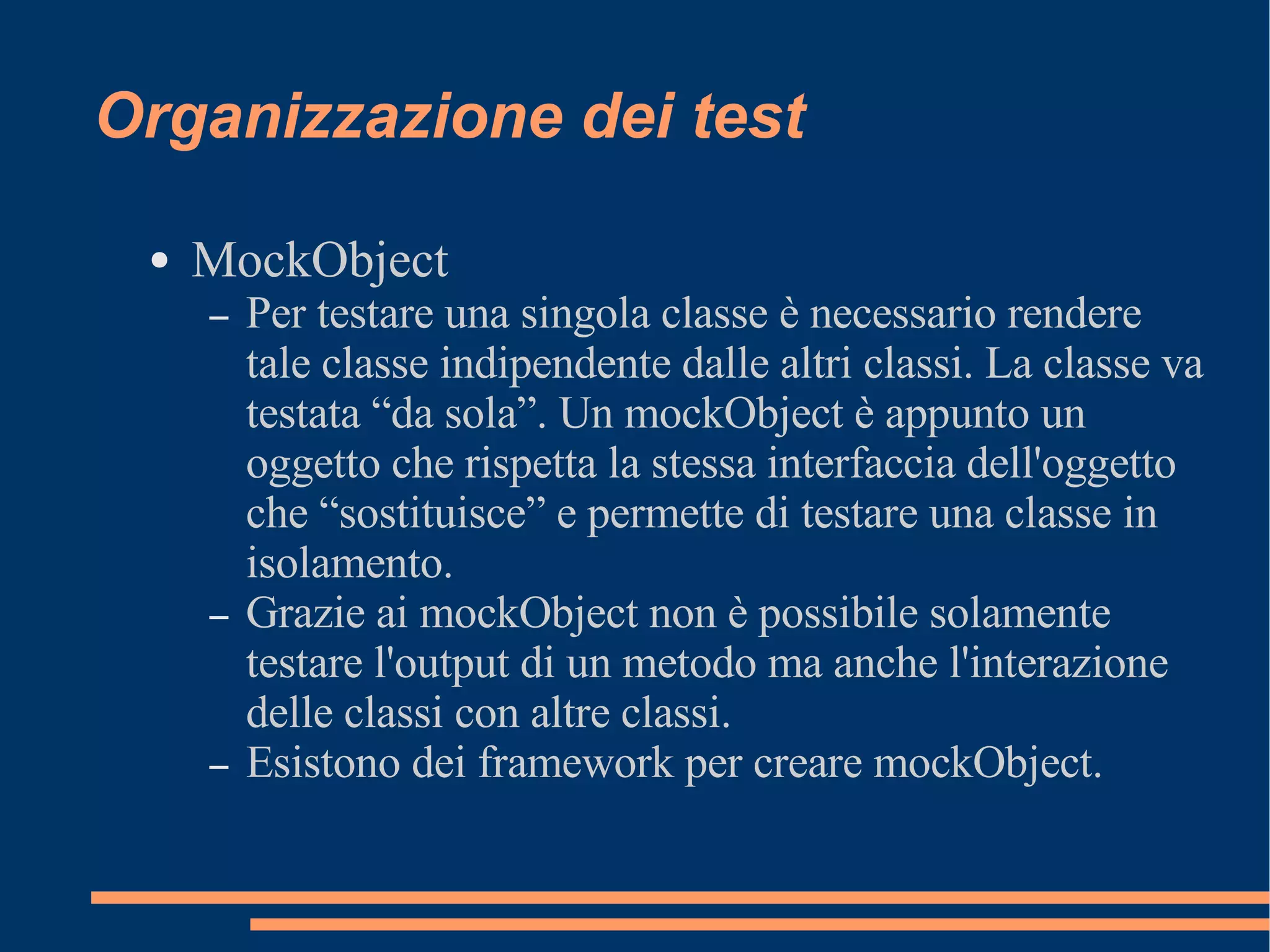 Presentazione Testing automatizzato