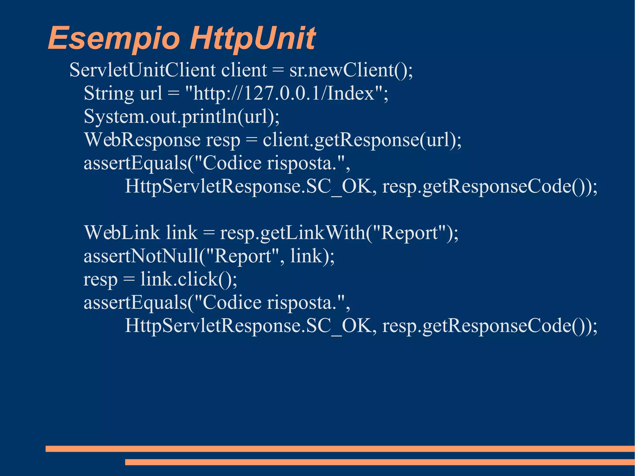 Presentazione Testing automatizzato