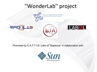 ''WonderLab'' project Promoted by C.A.T.T.I.D. Labs of ''Sapienza” in collaboration with: 