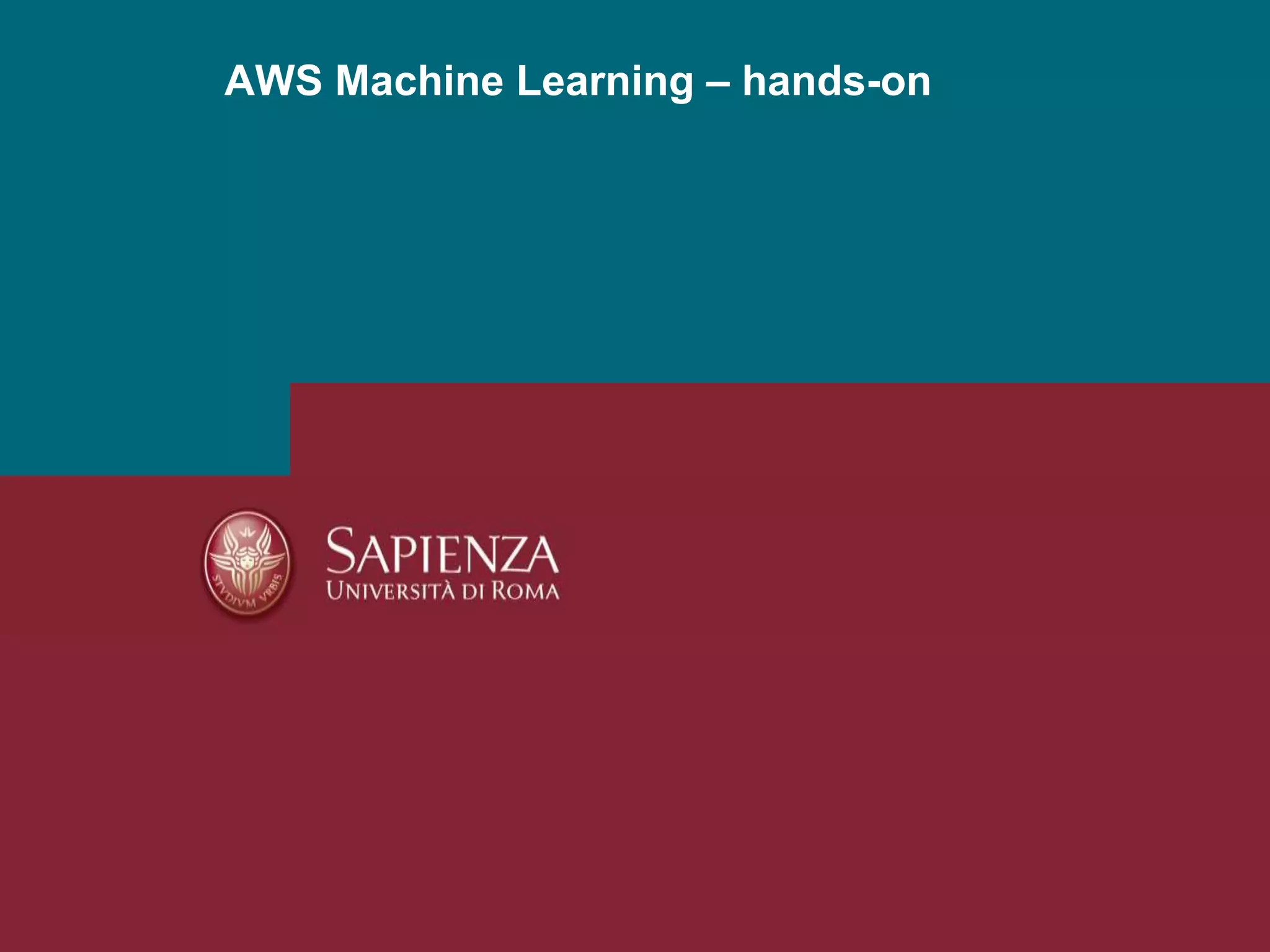 Logistic Regression: Example
23AWS Machine Learning
 