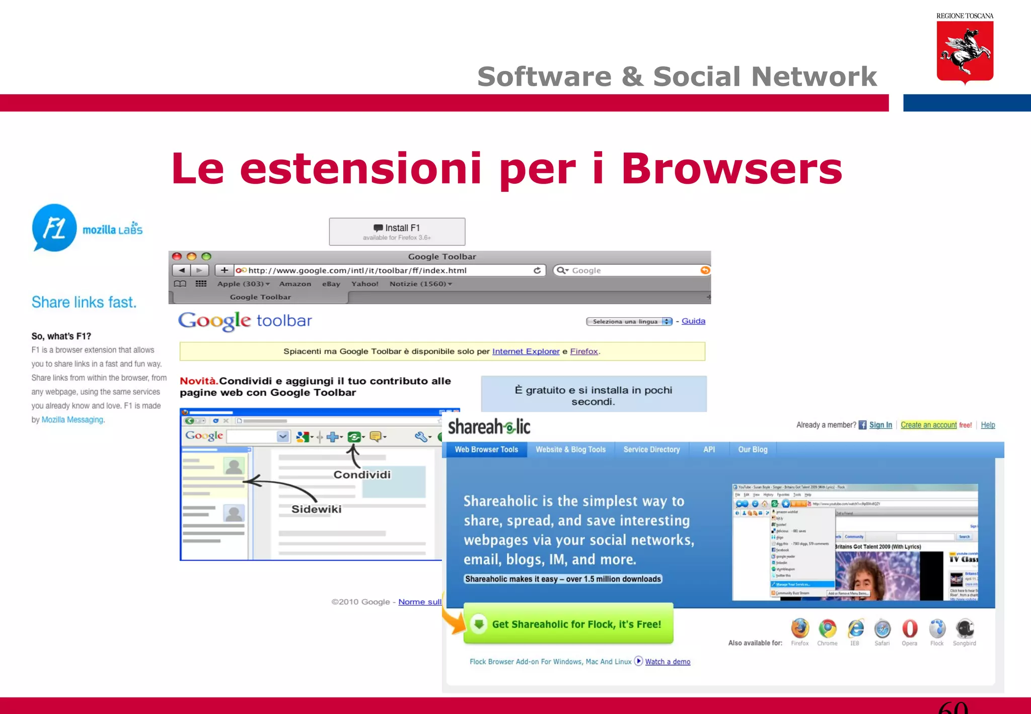 Software & Social Network  Le estensioni per i Browsers 