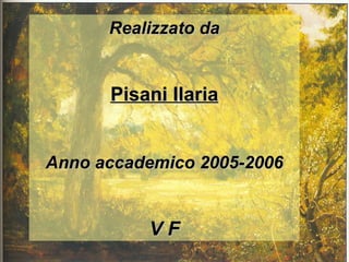 Realizzato da


      Pisani Ilaria


Anno accademico 2005-2006


          VF
 