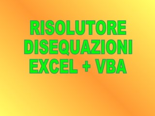 disequazioni