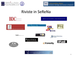 Riviste in SeReNa
26
 