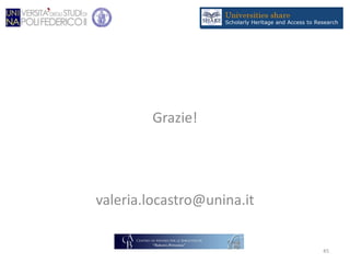 Grazie!
valeria.locastro@unina.it
45
 