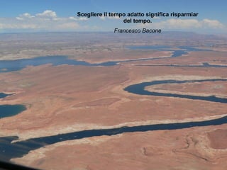 Scegliere il tempo adatto significa risparmiar del tempo. Francesco Bacone 
