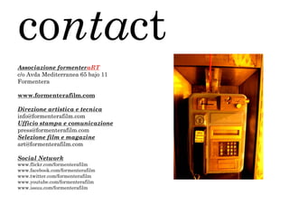 Formentera Film 2012 - presentazione progetto | PPT
