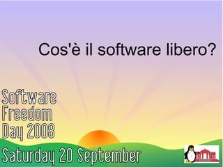Cos'è il software libero? 
