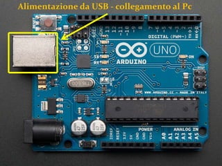 Alimentazione da USB - collegamento al Pc
 