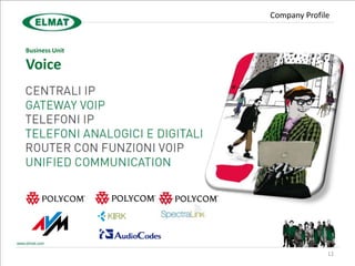 Company Profile


Business Unit

Voice




                              12
 