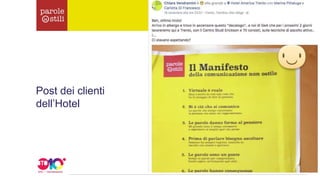 Post dei clienti
dell’Hotel
 