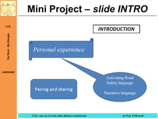 Mini Project – slide INTRO
Da Vinci - De Giorgio

I.I.S.

LANCIANO

CLIL: una via d’uscita dalla didattica tradizionale

by Prof. PABerardi

 