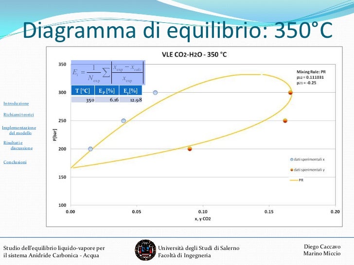 Studio Del Sistema Anidride Carbonica Acqua Con Differenti