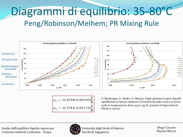 Studio Del Sistema Anidride Carbonica Acqua Con Differenti