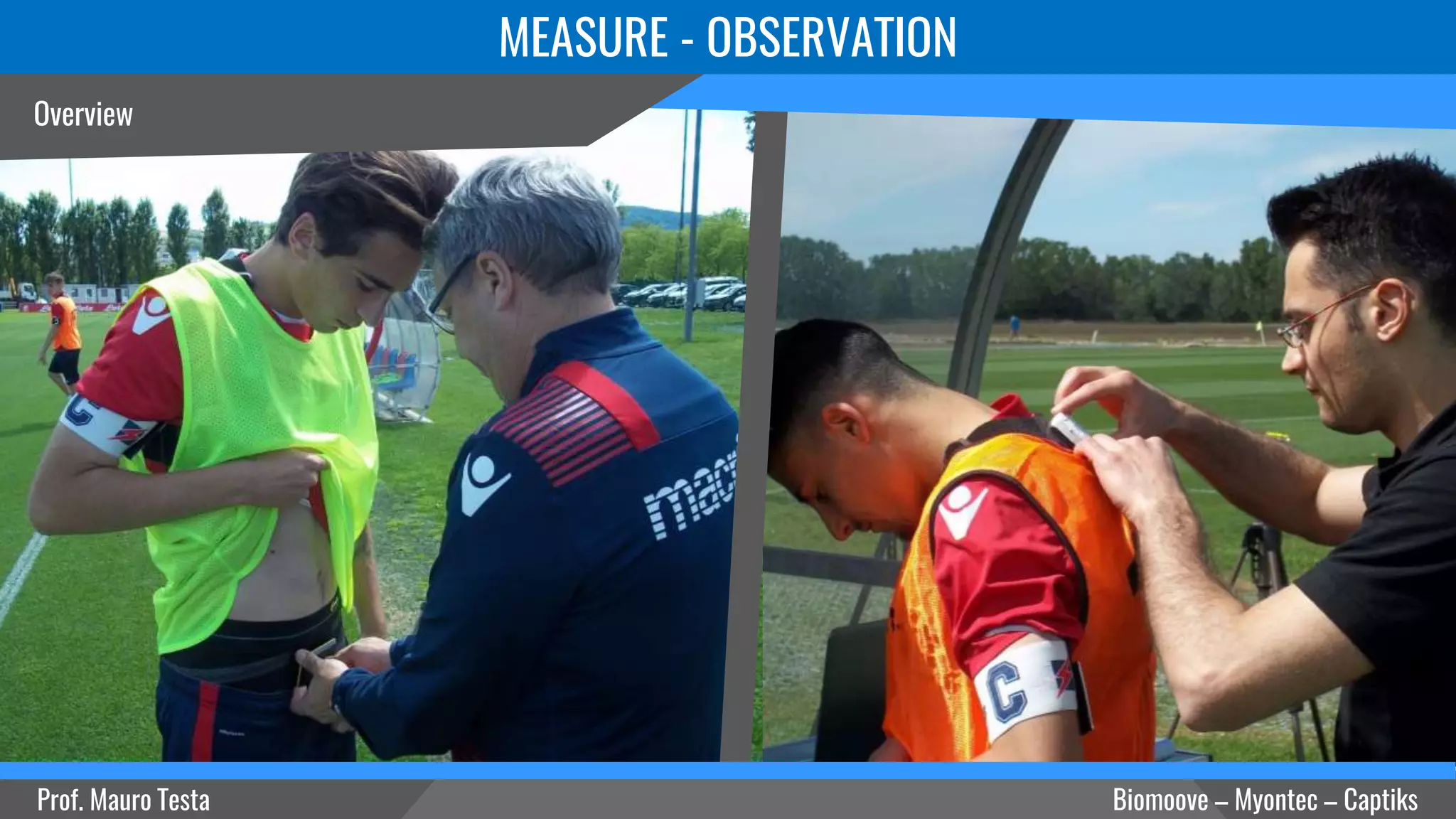 Overview
MEASURE - OBSERVATION
Prof. Mauro Testa Biomoove – Myontec – Captiks
 