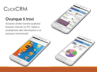 Accesso diretto tramite qualsiasi
browser internet su PC, tablet e
smartphone alle informazioni e ai
processi commerciali
Ovunque ti trovi
 
