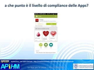 a che punto è il livello di compliance delle Apps? 
attribuzione - non opere derivate - http://creativecommons.org/licenses/by-nd/3.0/it/legalcode 
 
