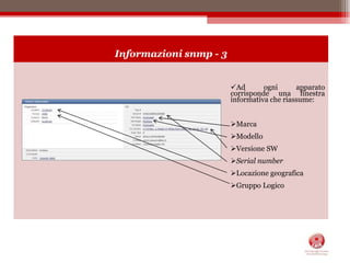 Il sistema è customizzato e basato su un solido sistema opensource per integrare tutti gli apparati da noi installati.