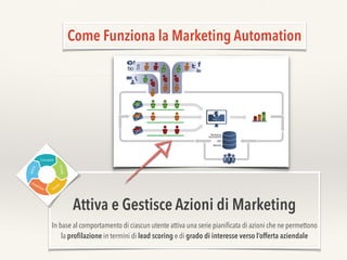 Come Funziona la Marketing Automation
Attiva e Gestisce Azioni di Marketing
In base al comportamento di ciascun utente att...