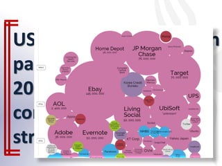 US Agencies data breach
passati da 27.000 nel
2009 a 46.000 nel 2013
con boom di attacchi a
strutture ospedaliere
 